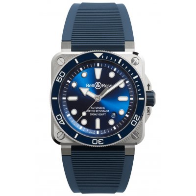 Bell & Ross BR 03 DIVER BR03A-D-BLU-ST/SRB Automat, Voděodolnost 300M, 42 mm