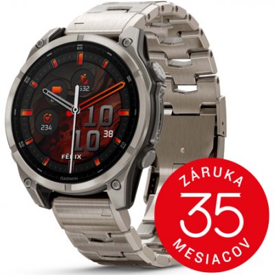 Garmin Fenix 8 Selektívna distribúcia 010-02904-40 47 mm, AMOLED, Titanium case, Wasserdicht 100M