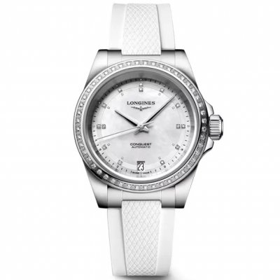 Longines Conquest L3.430.0.87.9 Diamanty, Automat, 34 mm