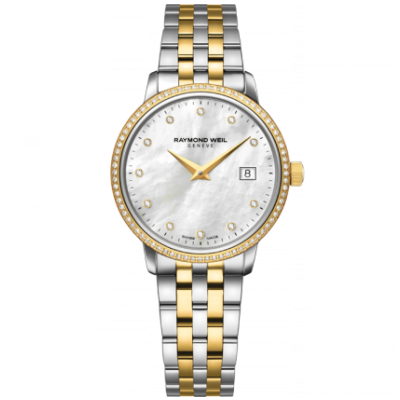 Raymond Weil Toccata 5988-SPS-97081 Quartz, 29 mm, Gold Plated Details, Diamonds